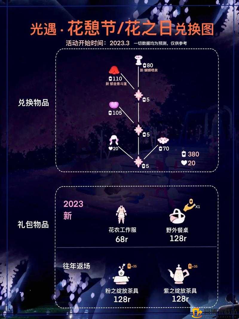 光遇2023花憩节活动有什么物品 祖先兑换图览，解锁缤纷花憩季